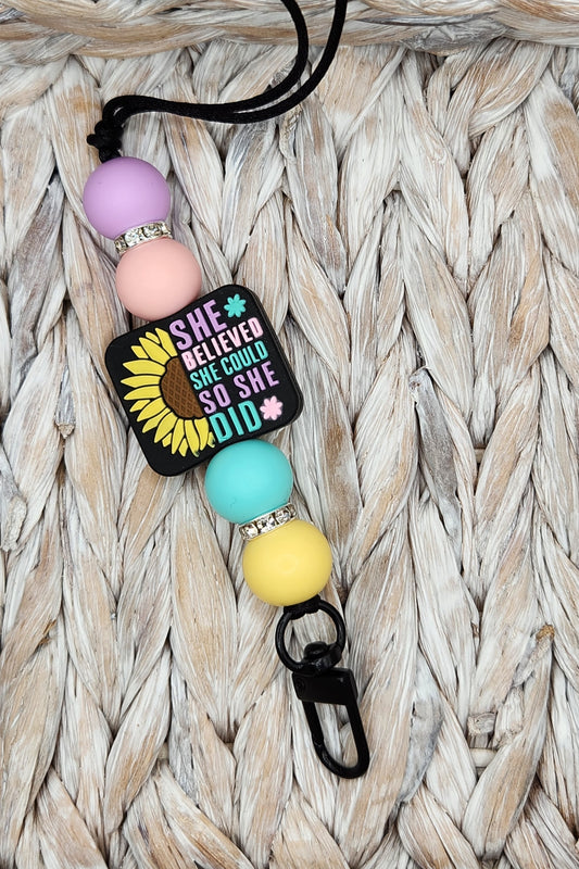 Lanyard-She Believed She Could So She Did (Pastels)