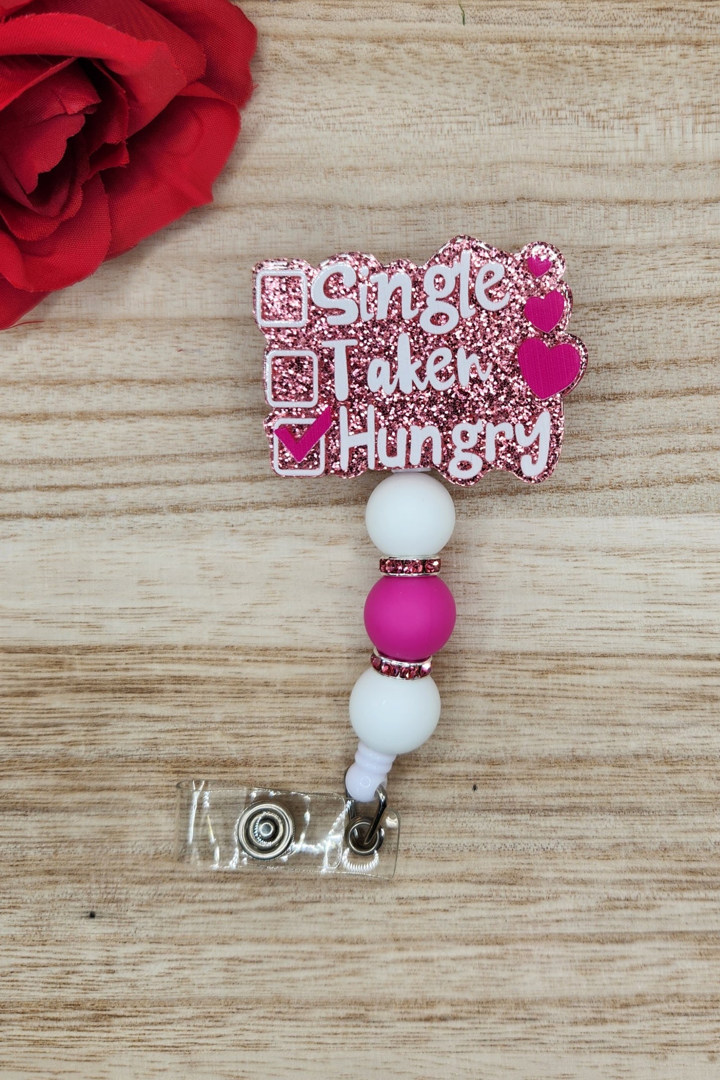 Badge Reel-Single Taken Hungry