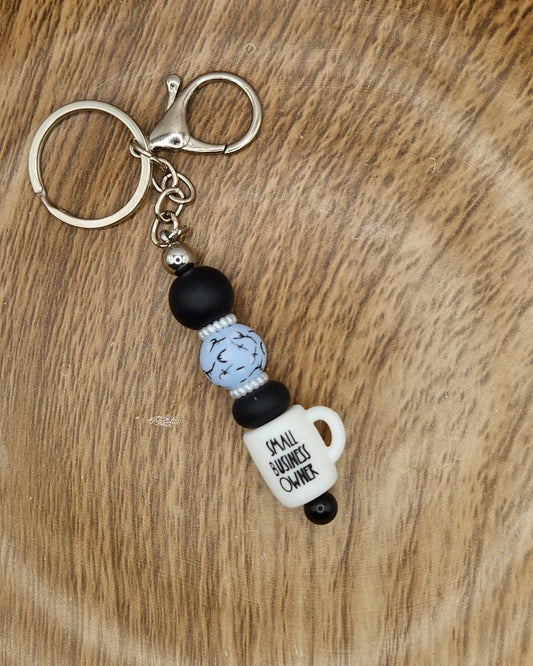 Keychain-Small Business Owner Mug (Cotton Flower)