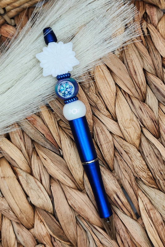 Pen-Snowflake (Metallic Blue)