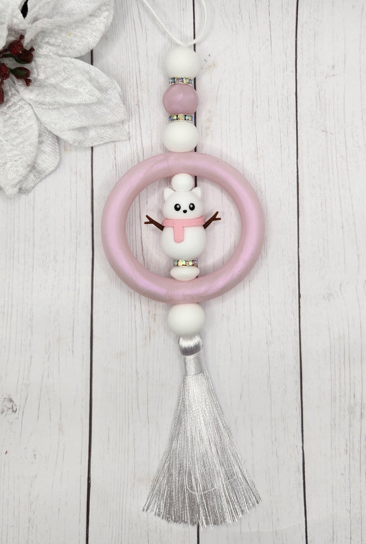 Car Charm-Snow Kitty (Pink)