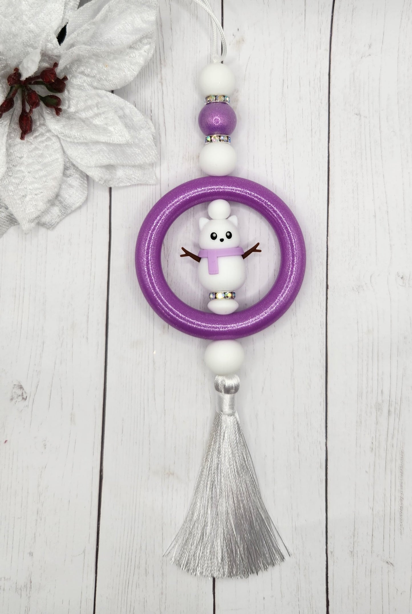 Car Charm-Snow Kitty (Purple)