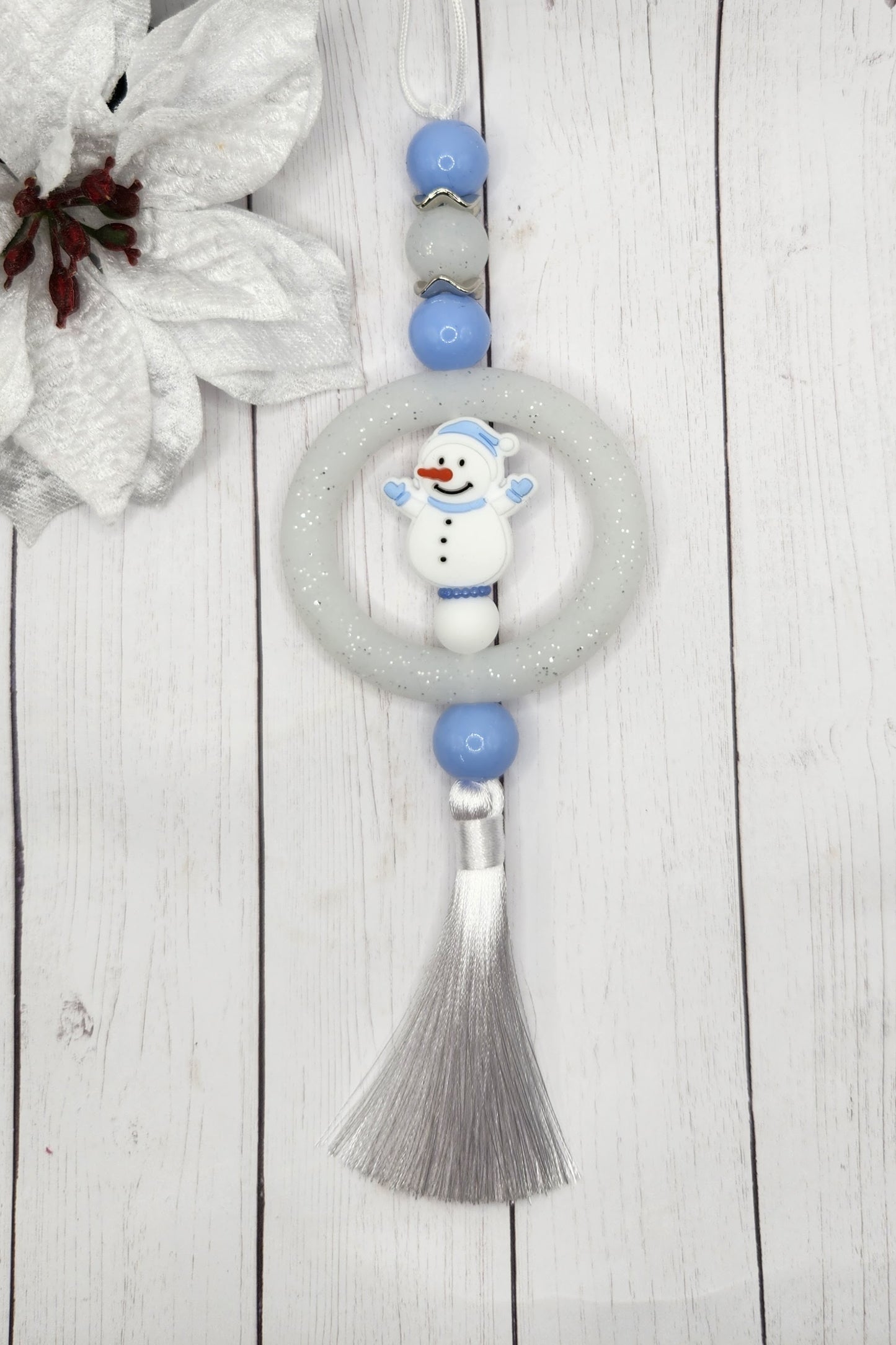 Car Charm-Snowman (Blue)