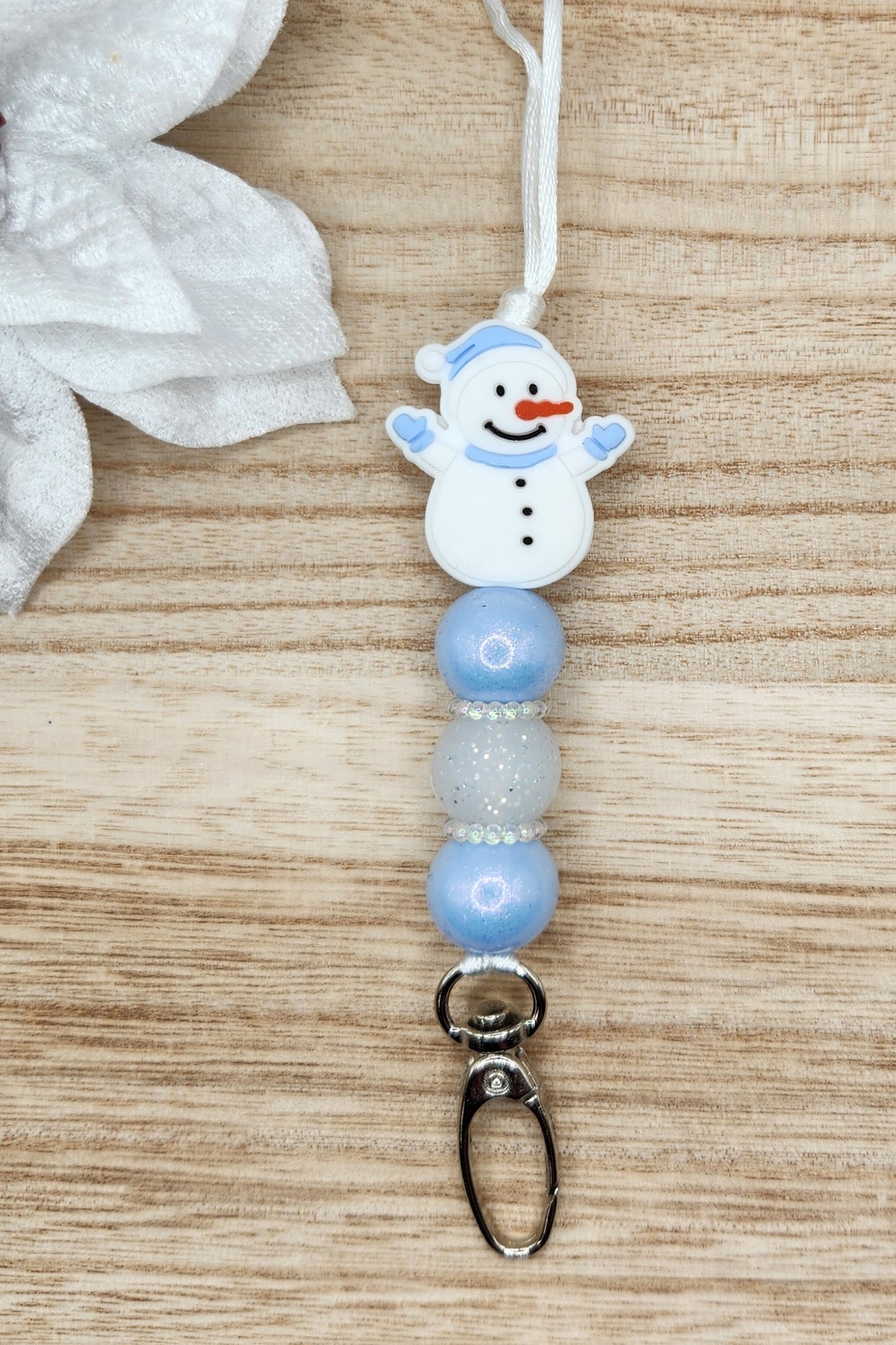 Lanyard-Snowman (Blue Opal)