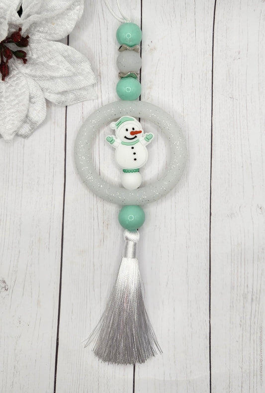 Car Charm-Snowman (Mint)