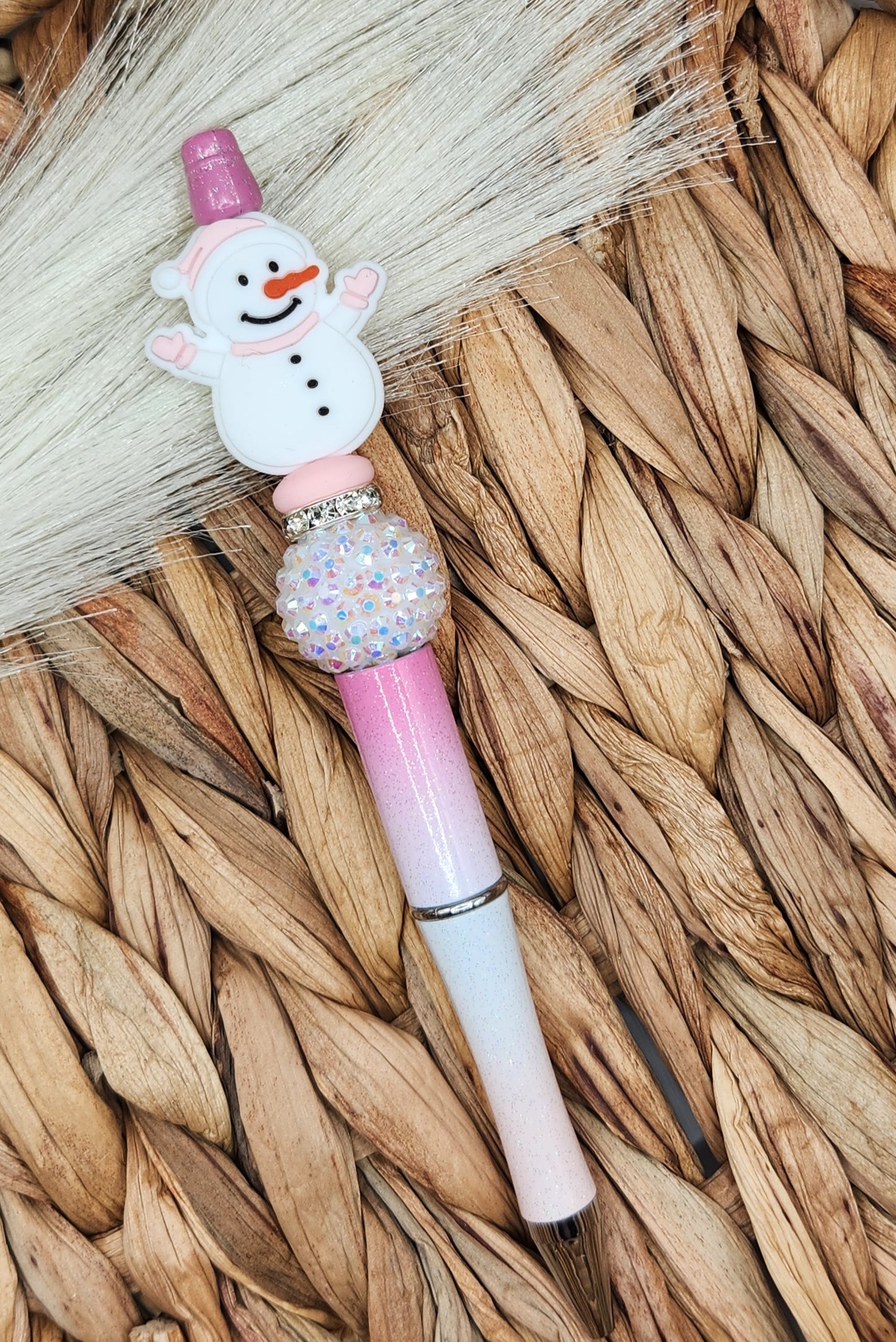 Pen-Snowman (Pink)