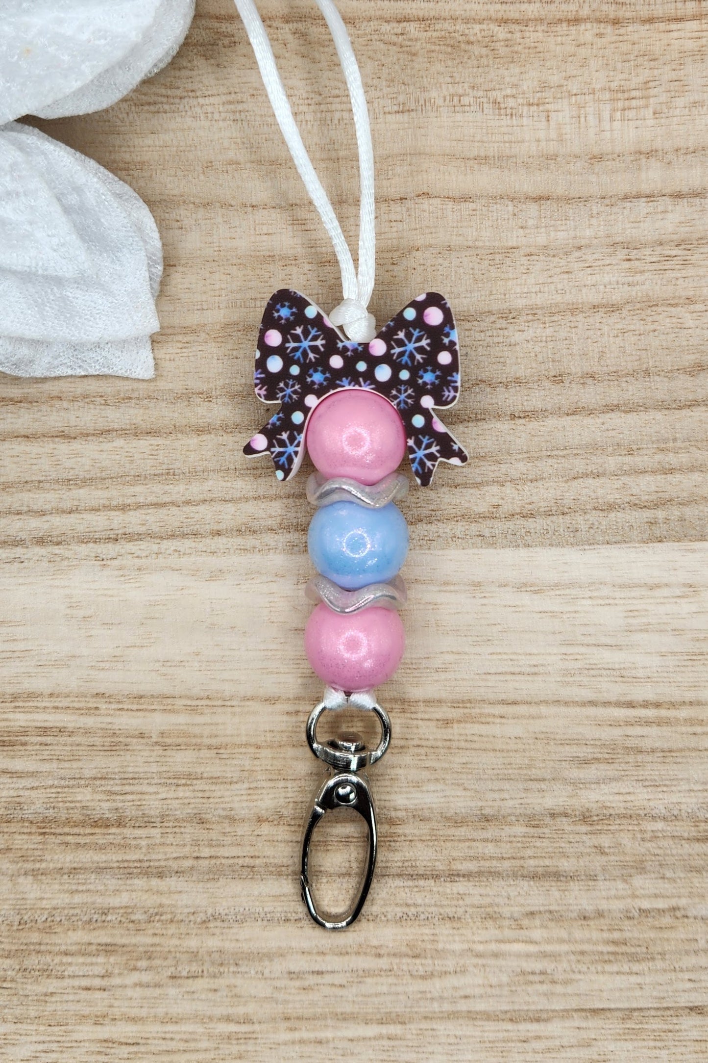 Lanyard-Snowy Night Bow