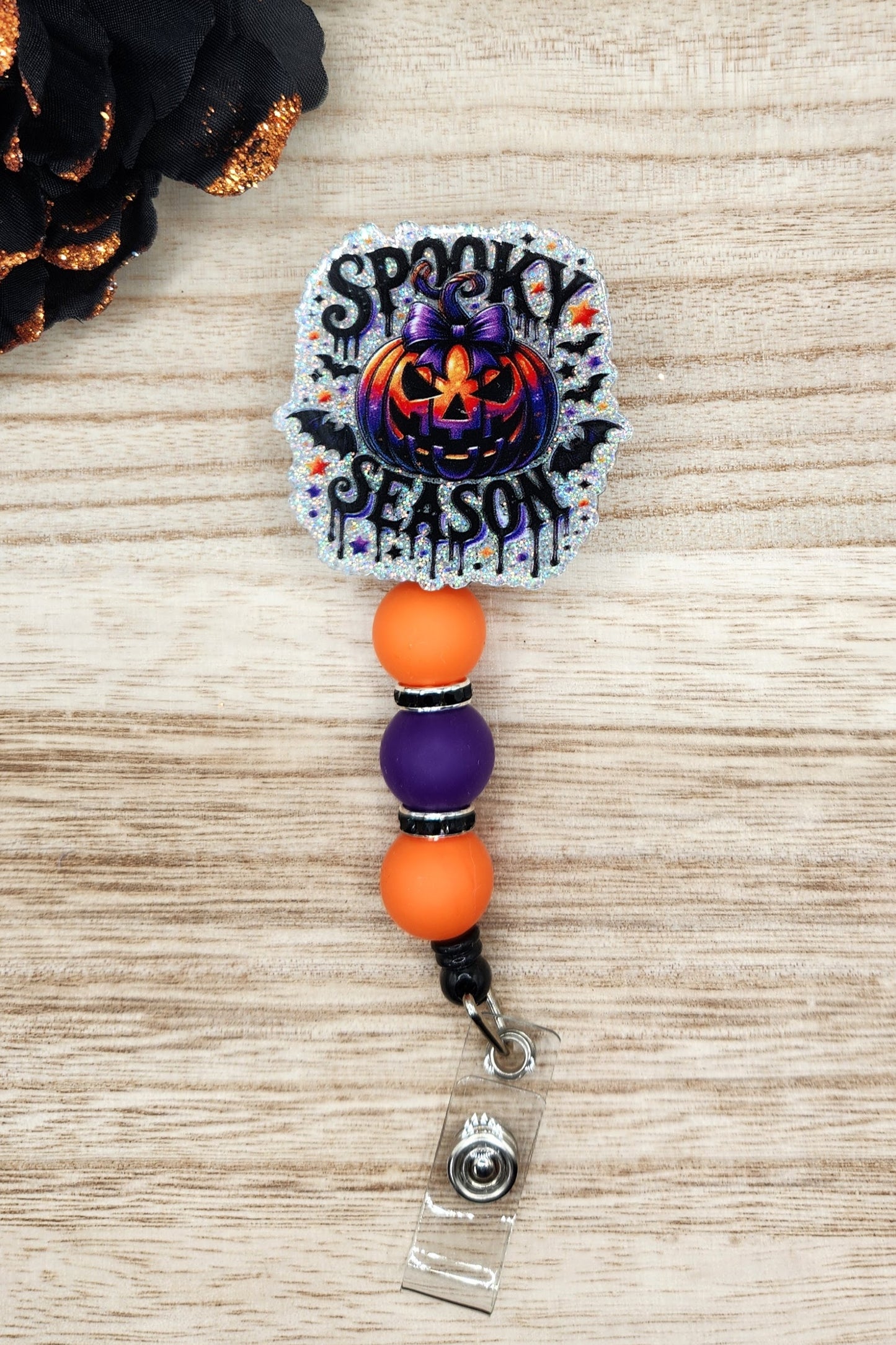 Badge Reel-Spooky Season Pumpkin