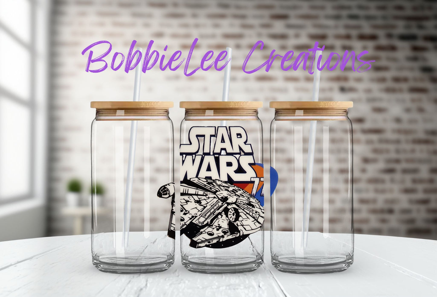 16oz Glass or Plastic Cup - SW Millenium Falcon MC