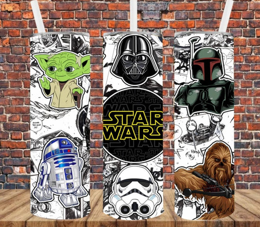 Stainless Steel Tumbler 20oz -S Wars Characters SF