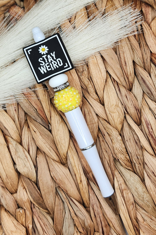 Pen-Stay Weird (White)