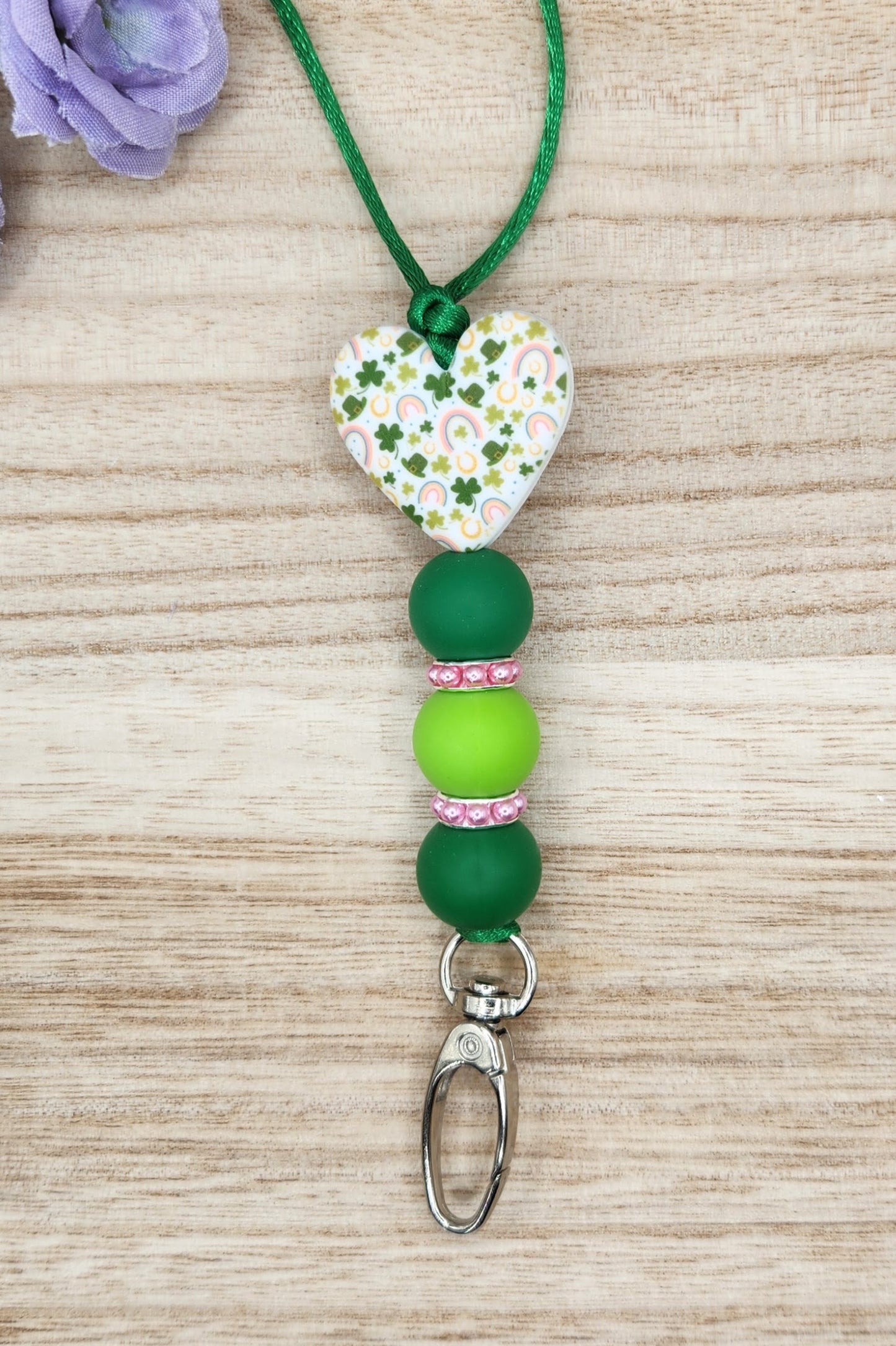 Lanyard-St Patty's Heart