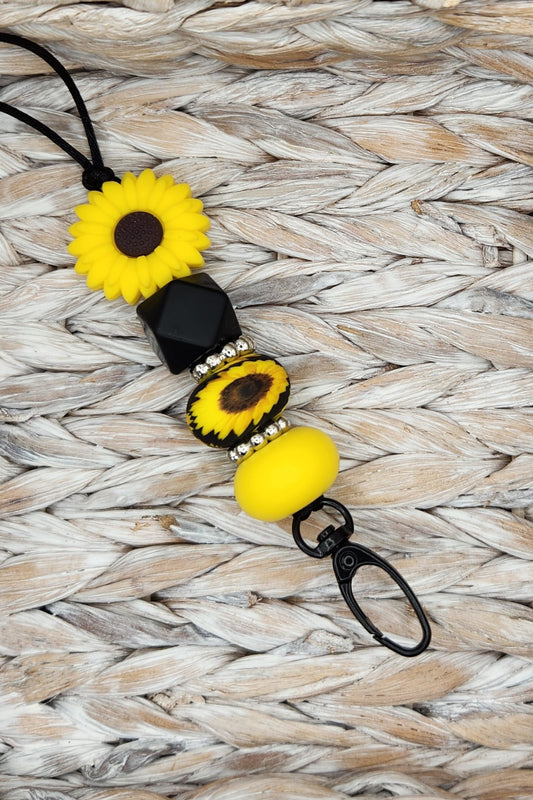 Lanyard-Sunflower (Black)