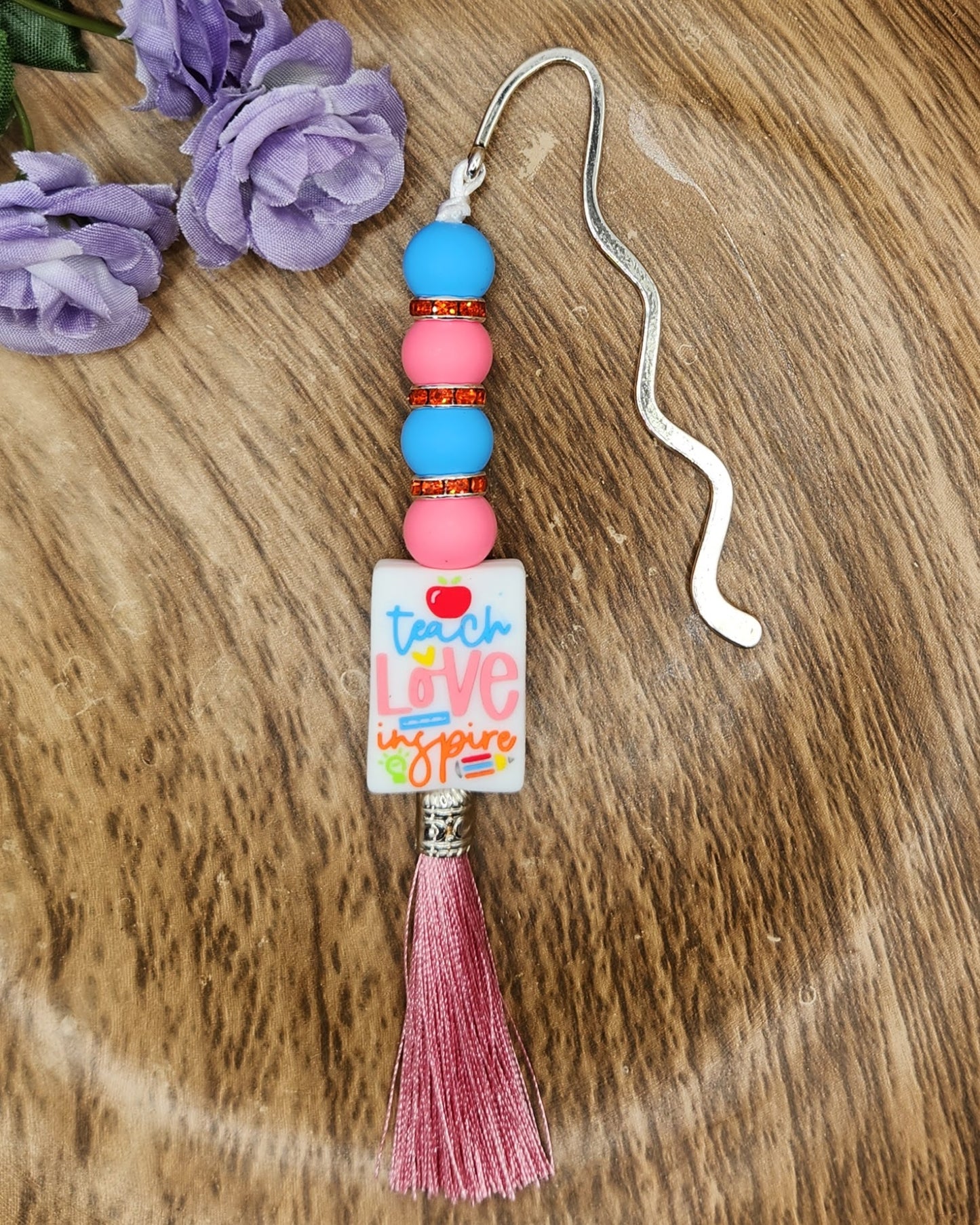 Bookmark-Teach Love Inspire (Pink & Blue)