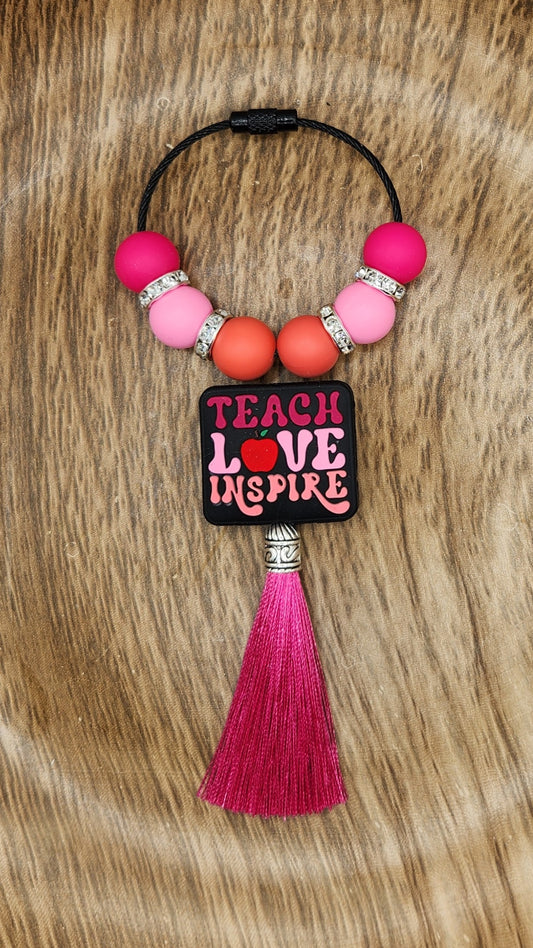 Bag Tag-Teach Love Inspire (Pink)