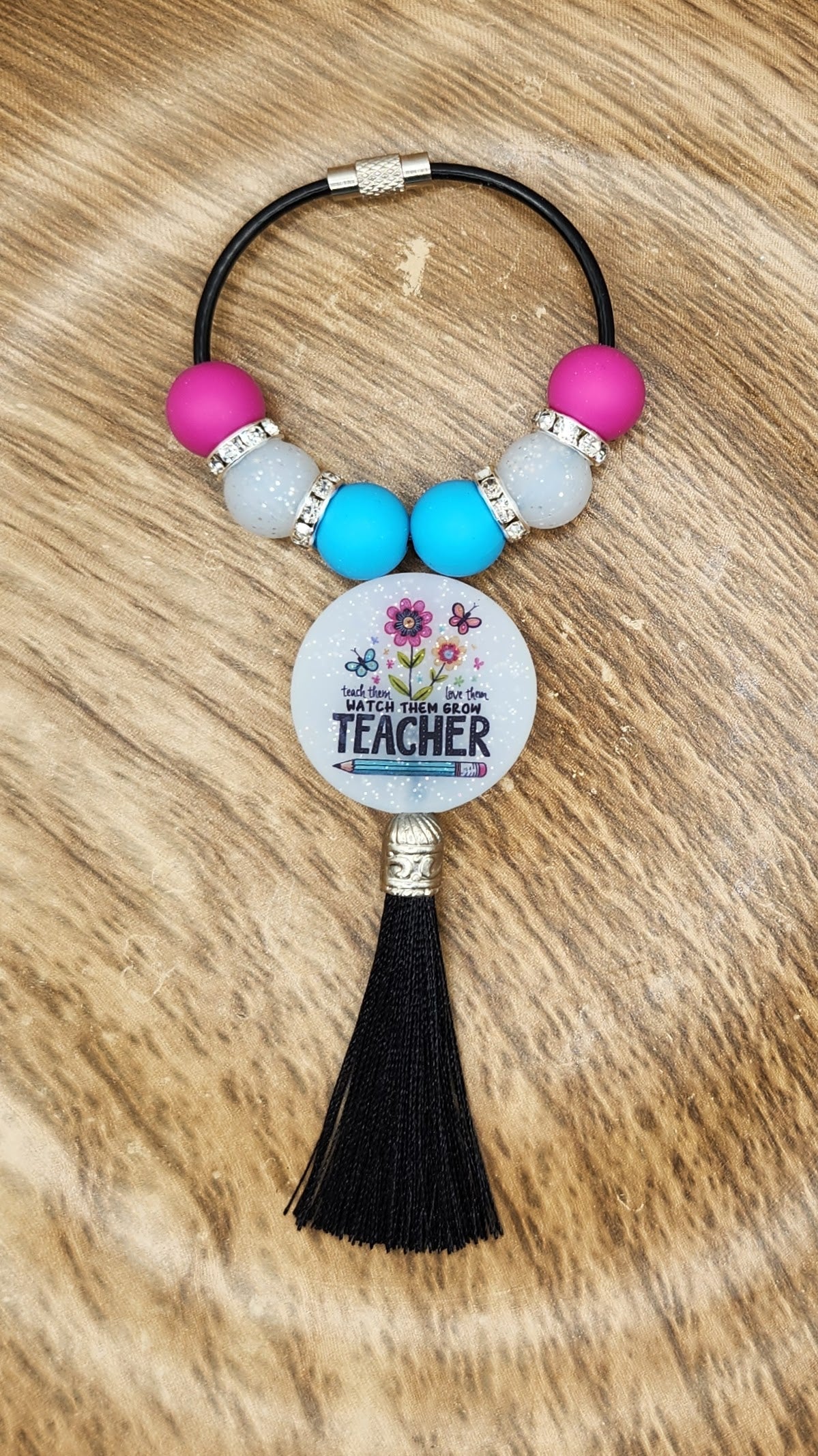 Bag Tag-Teach Them Love Them Watch Them Grow Teacher (Glitter)