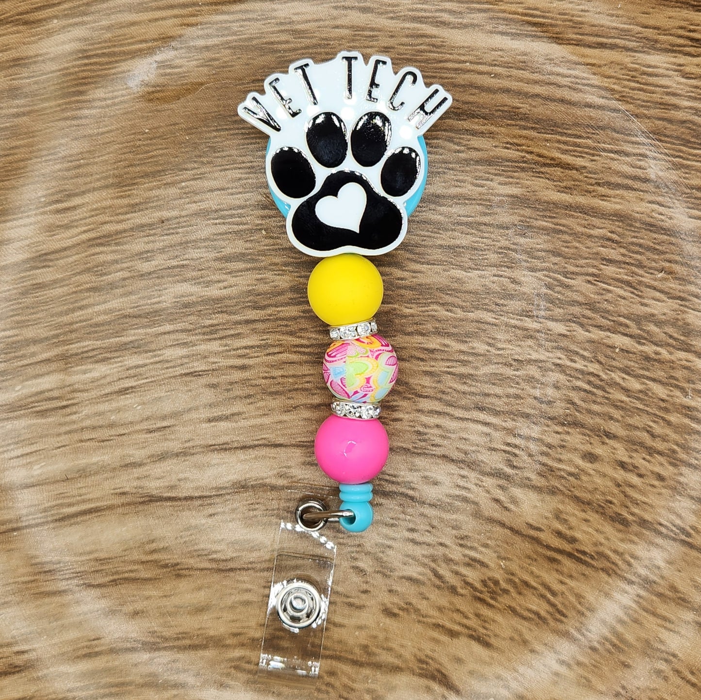 Badge Reel-Vet Tech Paw