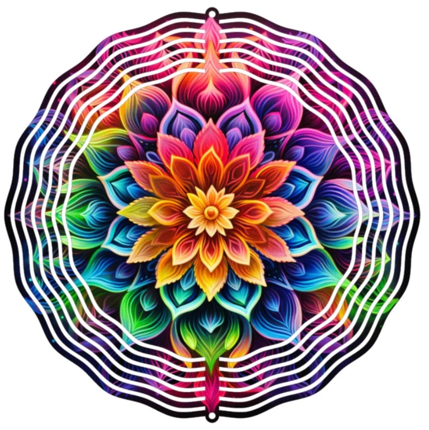 Wind Spinner 8" - Vibrant Flower