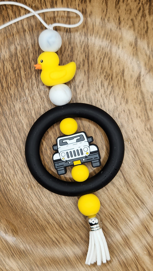 Car Charm-Duck Duck Jeep (White)