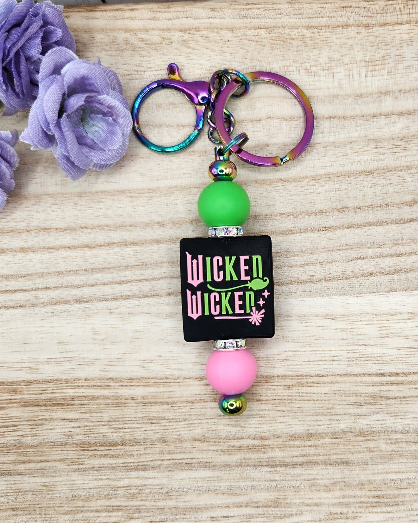 Keychain-Wicked Broom & Wand