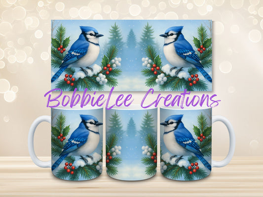 Coffee Mug-Winter Blue Jays