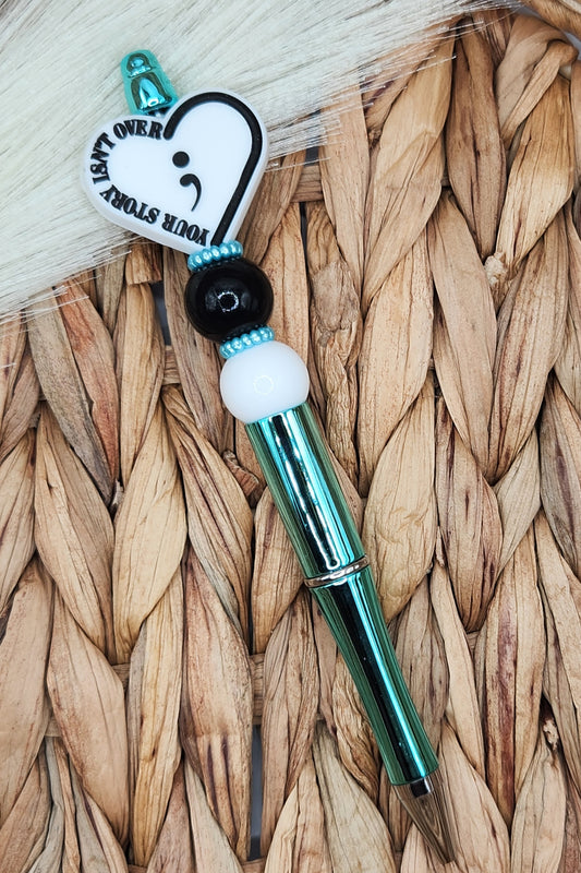 Pen-Your Story Isn't Over Heart (Turquoise Chrome)
